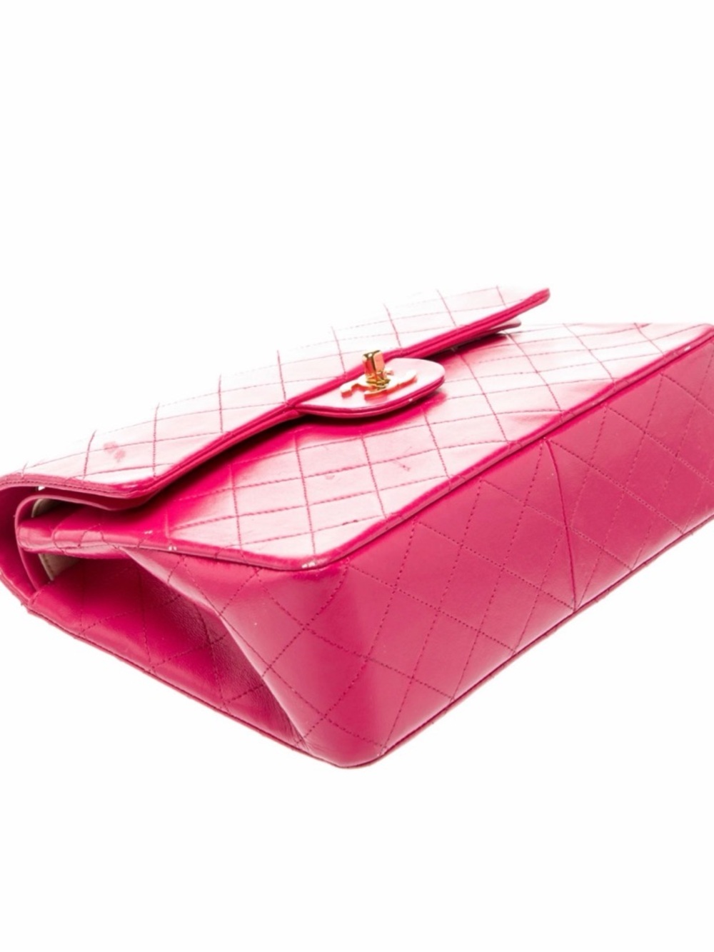 CHANEL Hot Pink Quilted Shoulder Bag with Chain Strap - Picture 4 of 13